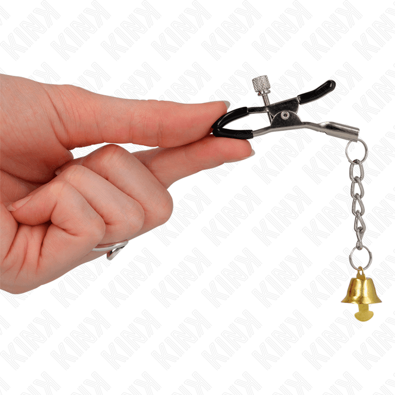 KINK - GOLD BELL PENDANT NIPPLE CLAMPS 6 CM thumb 4