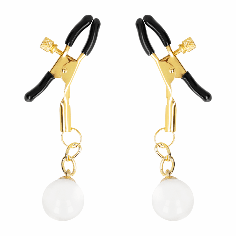 KINK - GLASS BEAD NIPPLE CLAMPS GOLD 6 CM thumb 2