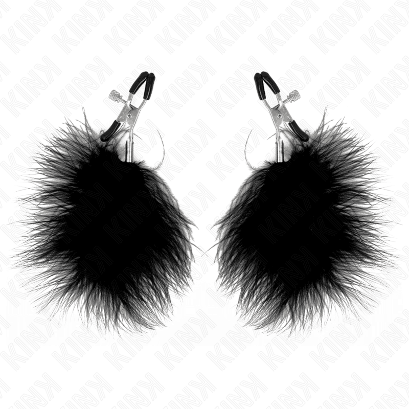 KINK - FEATHER NIPPLE CLAMP BLACK 7 CM thumb 2