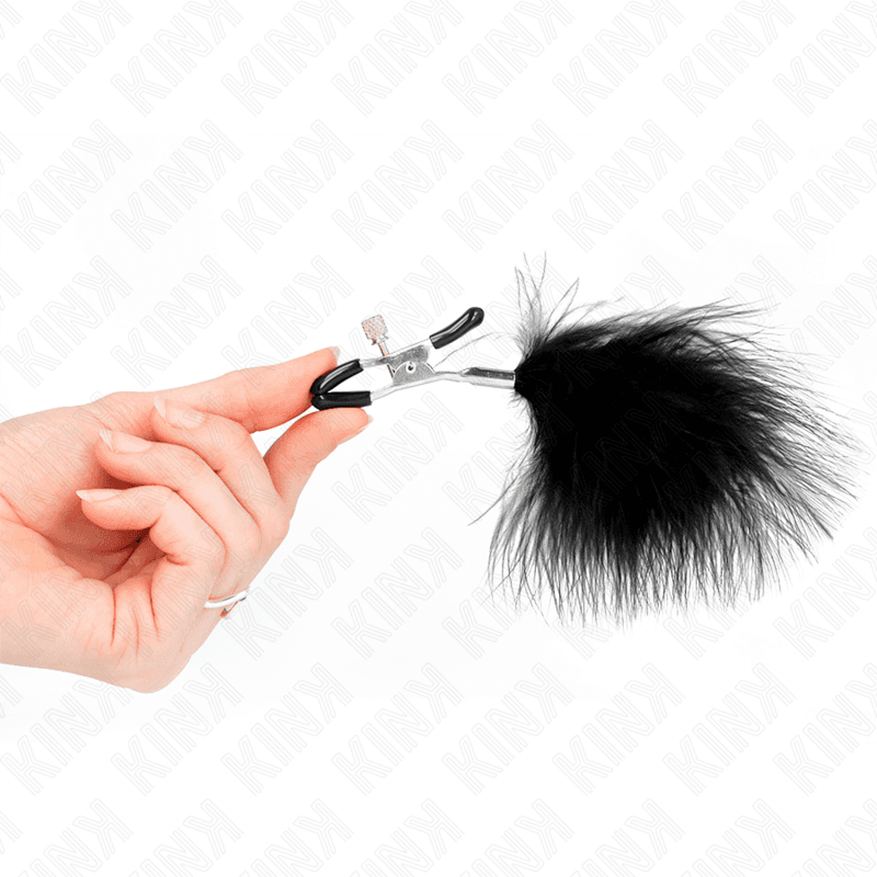 KINK - FEATHER NIPPLE CLAMP BLACK 7 CM thumb 3