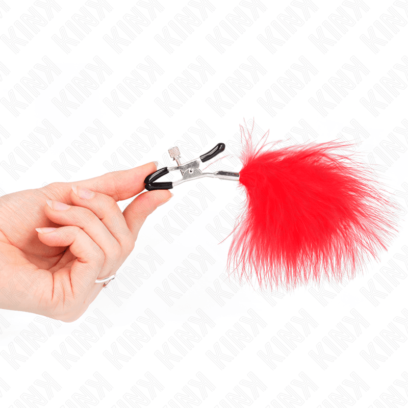 KINK - FEATHER NIPPLE CLAMP RED 7 CM thumb 4