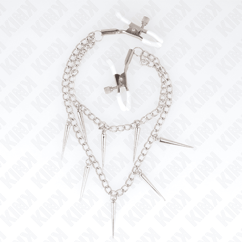 KINK - NIPPLE CLAMPS WITH SPIKES CHAINS 30 CM thumb 2