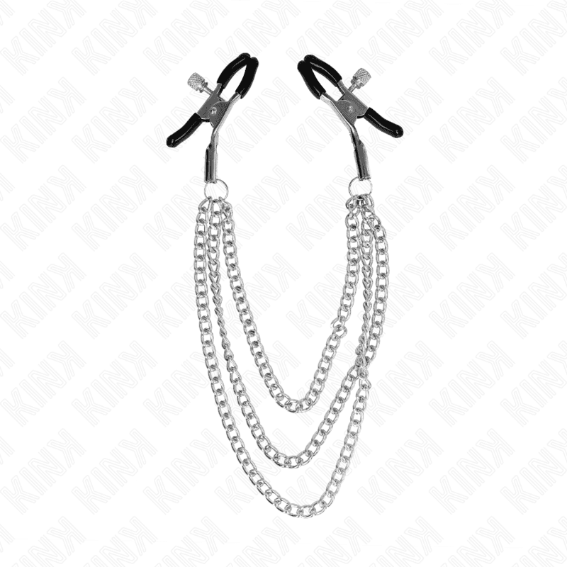 KINK - NIPPLE CLAMPS WITH 3 CHAINS SILVER 20/23/28 CM thumb 2