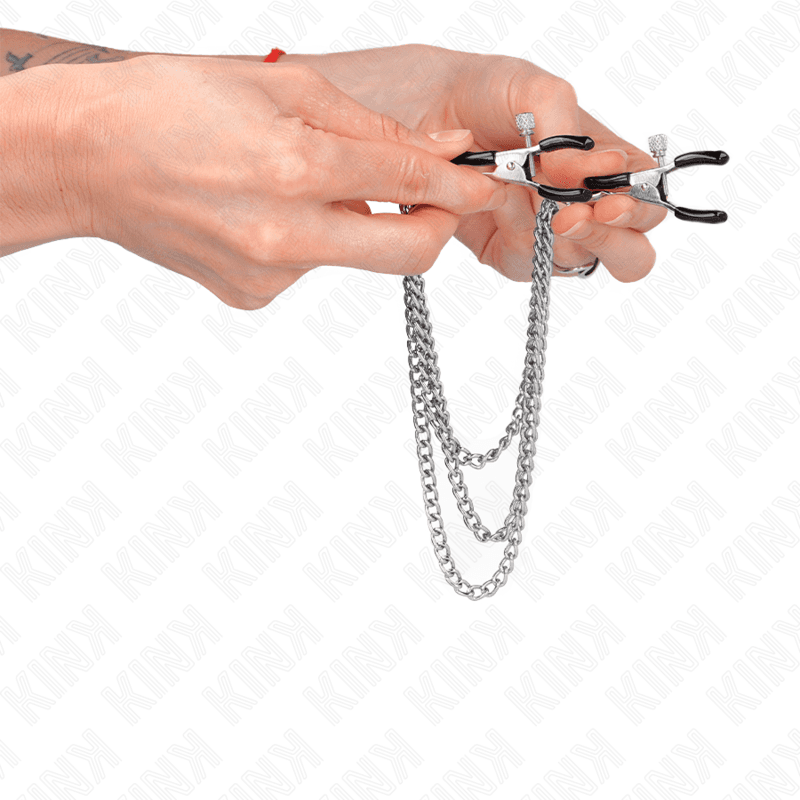 KINK - NIPPLE CLAMPS WITH 3 CHAINS SILVER 20/23/28 CM thumb 4