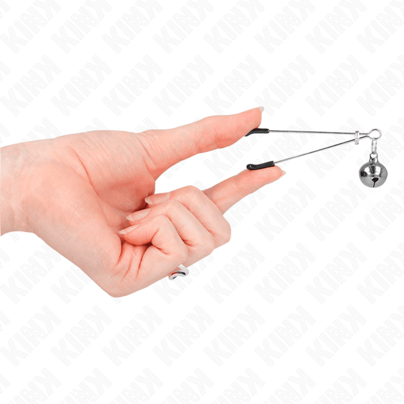 KINK - THIN BELL NIPPLE CLAMPS SILVER 7 CM thumb 4