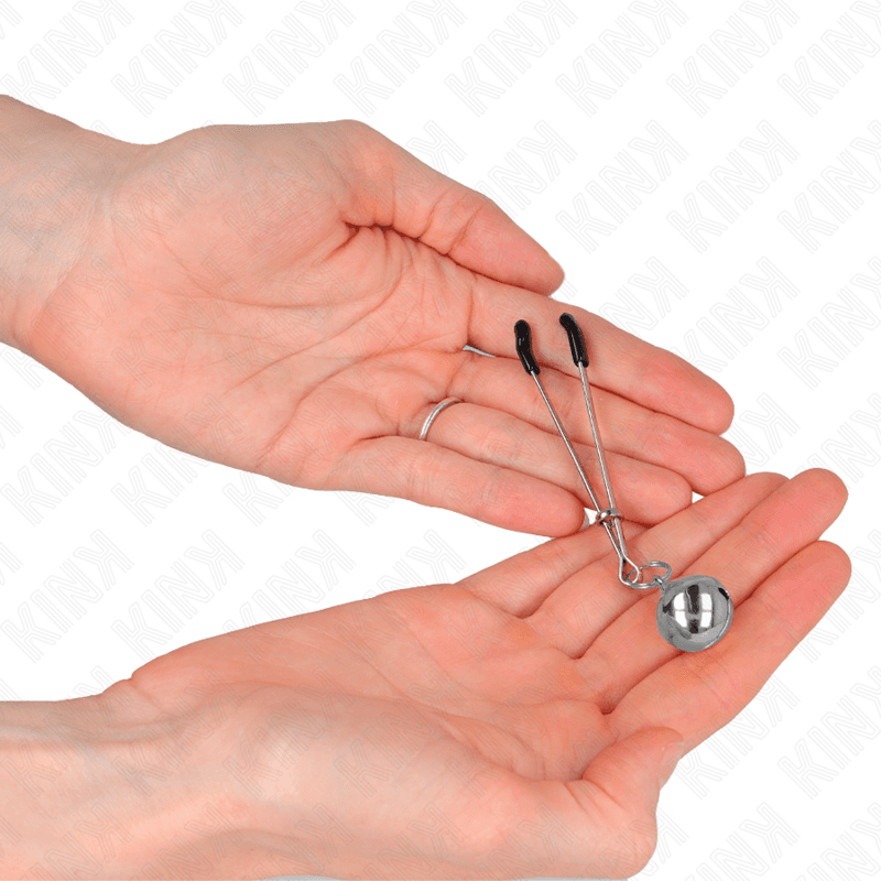 KINK - THIN BELL NIPPLE CLAMPS SILVER 7 CM thumb 3