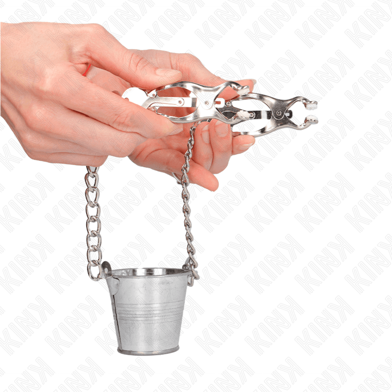 KINK - NIPPLE CLAMPS WITH A BUCKET SILVER thumb 4