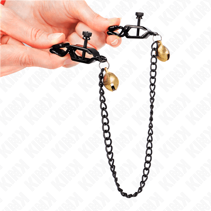 KINK - FLAT CHAIN NIPPLE CLAMPS AND BELL SILVER 30 CM thumb 4