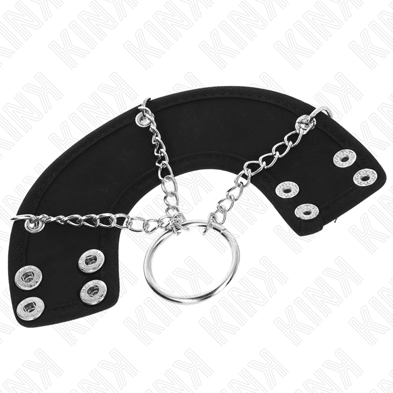 KINK - PENIS RING 4 CM CHAIN 7 CM METAL WITH LEATHER BELT thumb 4