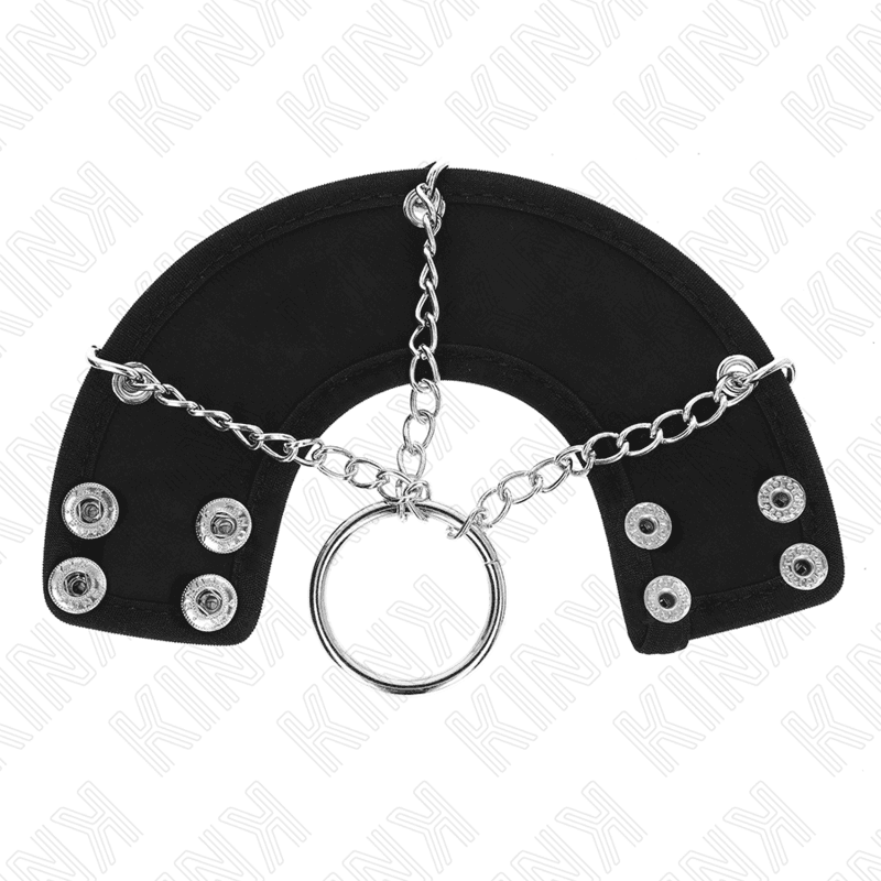 KINK - PENIS RING 4 CM CHAIN 7 CM METAL WITH LEATHER BELT thumb 3