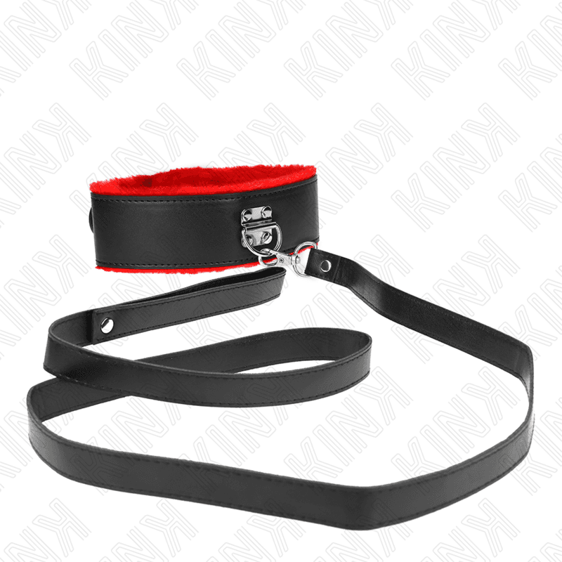 KINK - NECKLACE WITH BELT 116 CM WITH RED LEATHER STRAP ADJUSTABLE 40-48 CM X 6 CM thumb 4