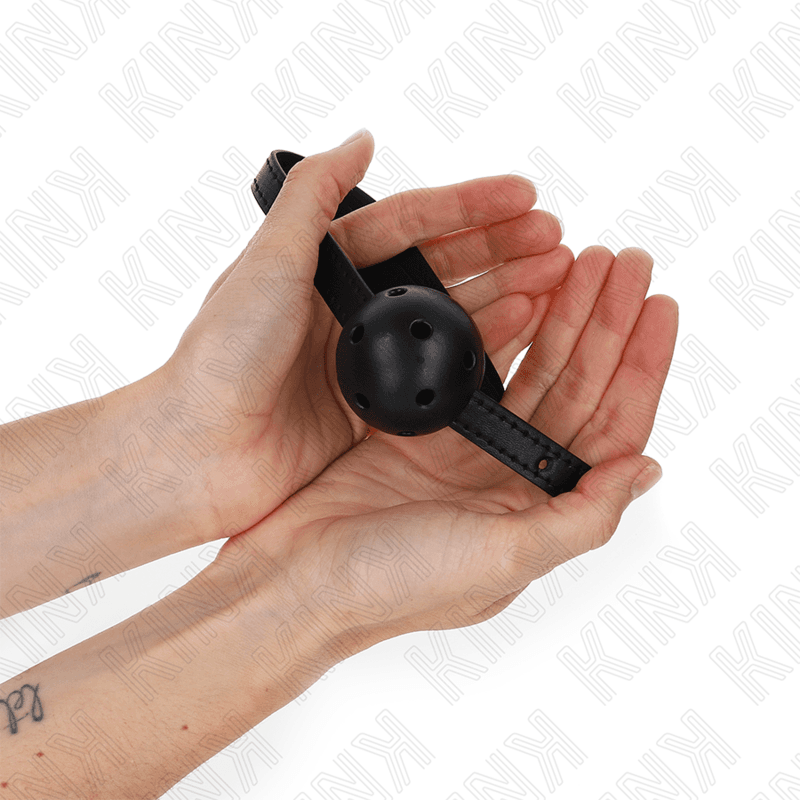 KINK - SIMPLICITY BLACK BREATHABLE BALL 4.5 CM GAG 62 x 1.5 CM thumb 2