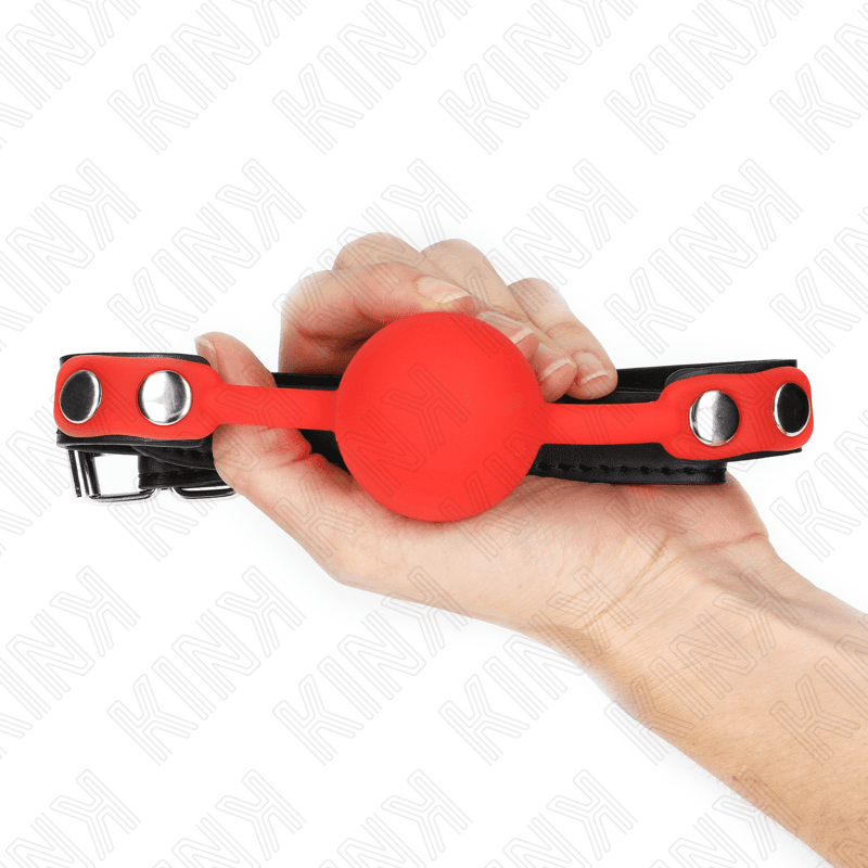 KINK - RED SILICONE BALL 4 CM GAG 60 x 2 CM thumb 4
