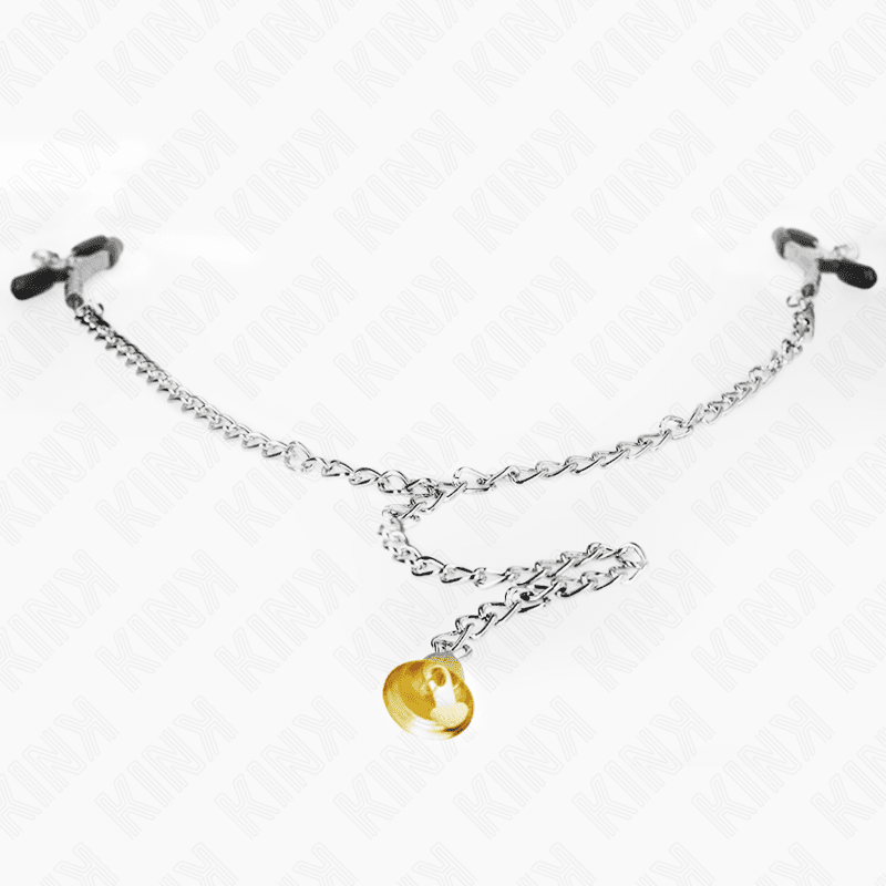 KINK - CHAIN NIPPLE CLAMPS WITH HORN PENDANT 30 CM thumb 3