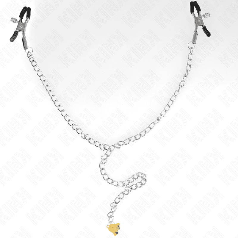 KINK - CHAIN NIPPLE CLAMPS WITH HORN PENDANT 30 CM thumb 4
