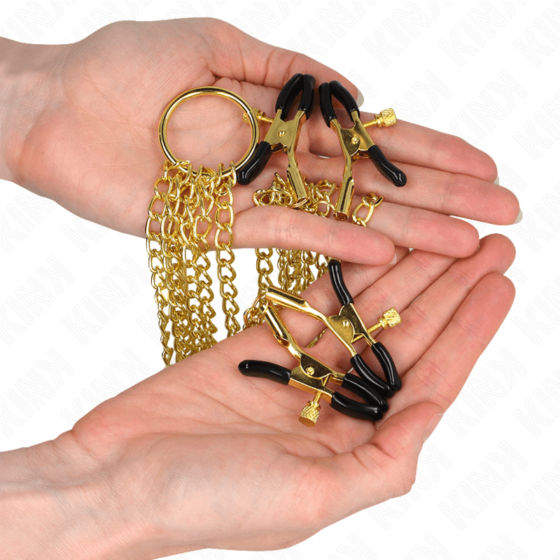 KINK - 4 NIPPLE AND CLIT CLAMPS ADJUSTABLE GOLD thumb 3