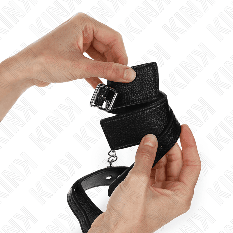 KINK - SNAKE PATTERN WRIST RESTRAINTS BLACK ADJUSTABLE 20-28 CM X 5.4 CM thumb 3