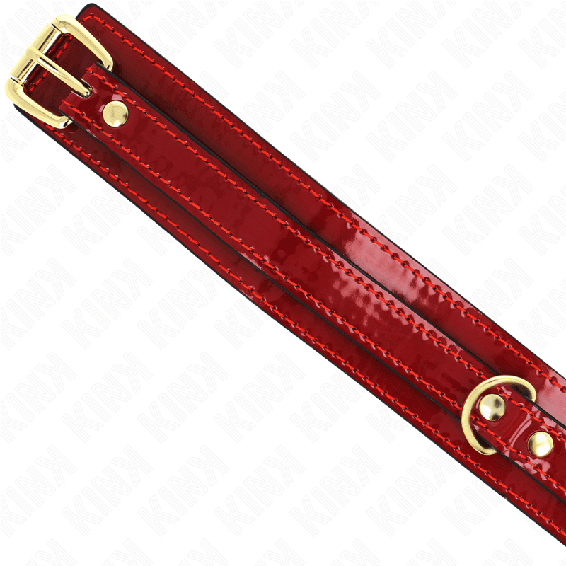 KINK - WINE RED ADJUSTABLE NECKLACE WITH GOLDEN DETAILS 29-42.5 CM X 4 CM thumb 5