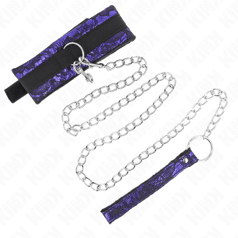 KINK - SHORT VELVET LACE NECKLACE WITH BELT 105 CM WITH NYLON TRIM 44 X 5.5 CM thumb 2