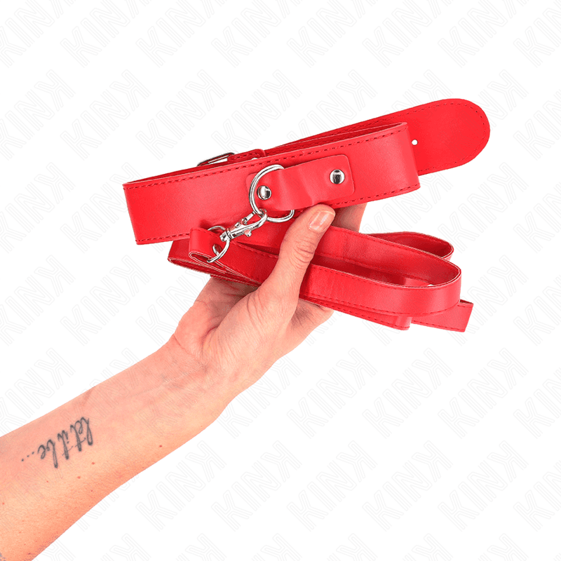 KINK - NECKLACE WITH BELT 116 CM ROJO STRAP ADJUSTABLE 32-50 CM X 8 CM thumb 3