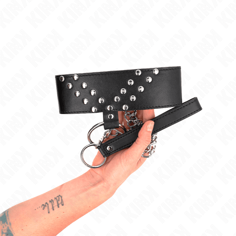 KINK - NECKLACE WITH BELT 65 CM WITH V RIVET ADJUSTABLE 36-43 CM X 5 CM thumb 4