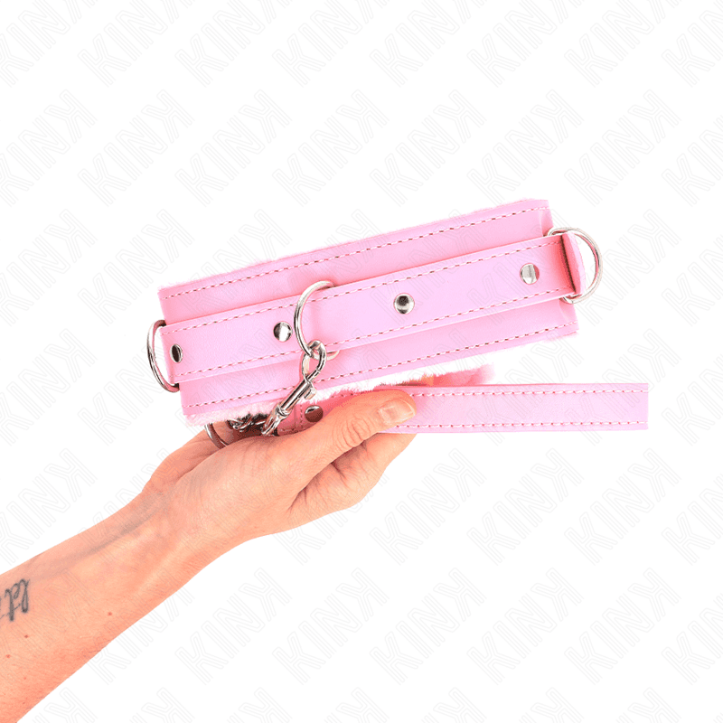 KINK - COLLAR WITH LEASH 65 CM WITH RESTRICTIONS PINK 36-42 CM X 5.5 CM thumb 2