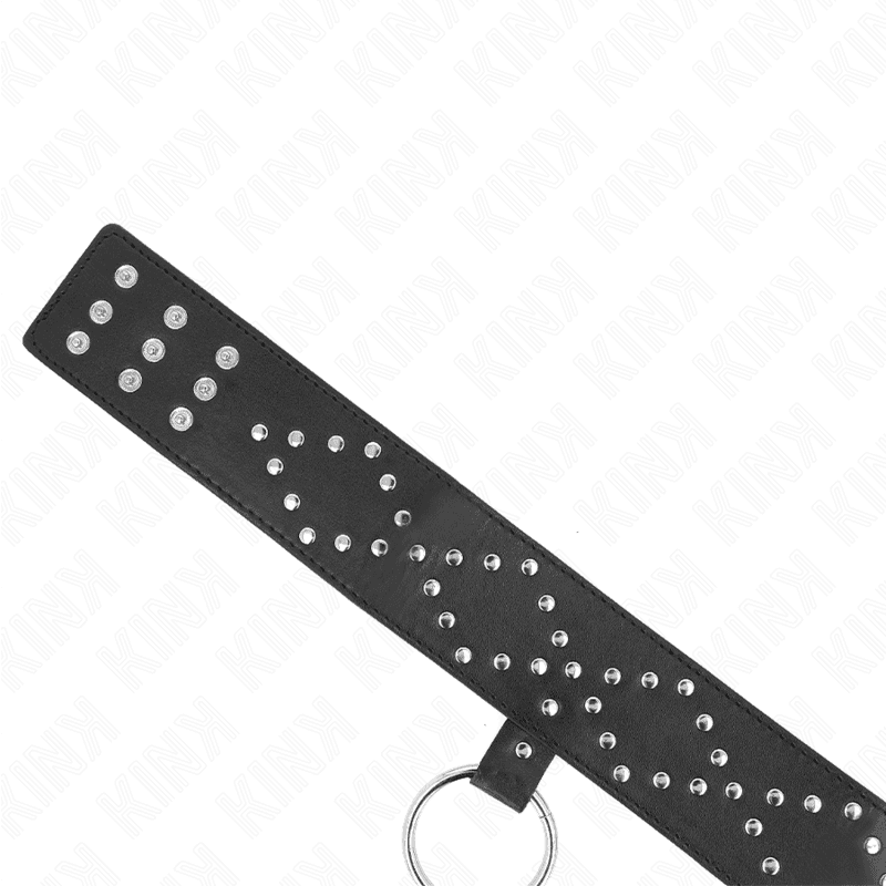 KINK - NECKLACE 65 CM WITH LEASH WITH SILVER STUDS MODEL 3 ADJUSTABLE 36-43 CM X 5 CM thumb 6