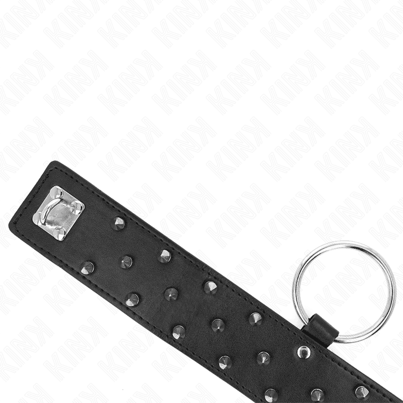 KINK - NECKLACE WITH LEASH 65 CM WITH SILVER STUDS MODEL 5 ADJUSTABLE 36-43 CM X 5 CM thumb 5