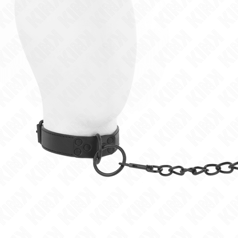 KINK - COLLAR WITH DARK LEASH 65 CM ADJUSTABLE 37-54 CM X 3 CM thumb 3