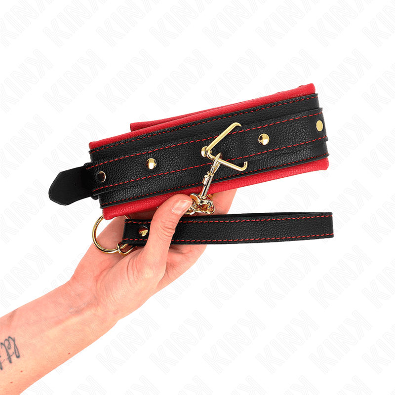 KINK - COLLAR WITH PLAIN FABRIC LEASH ADJUSTABLE 33-48 CM X 5.7 CM thumb 5
