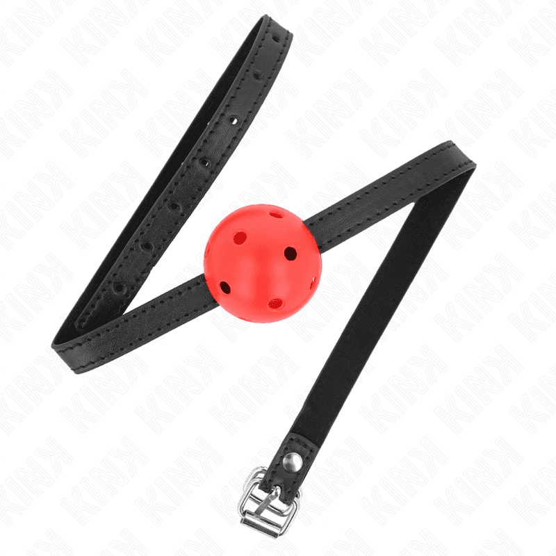 KINK - SIMPLICITY RED BREATHABLE 4.5 CM BALL GAG 62 x 1.5 CM thumb 2