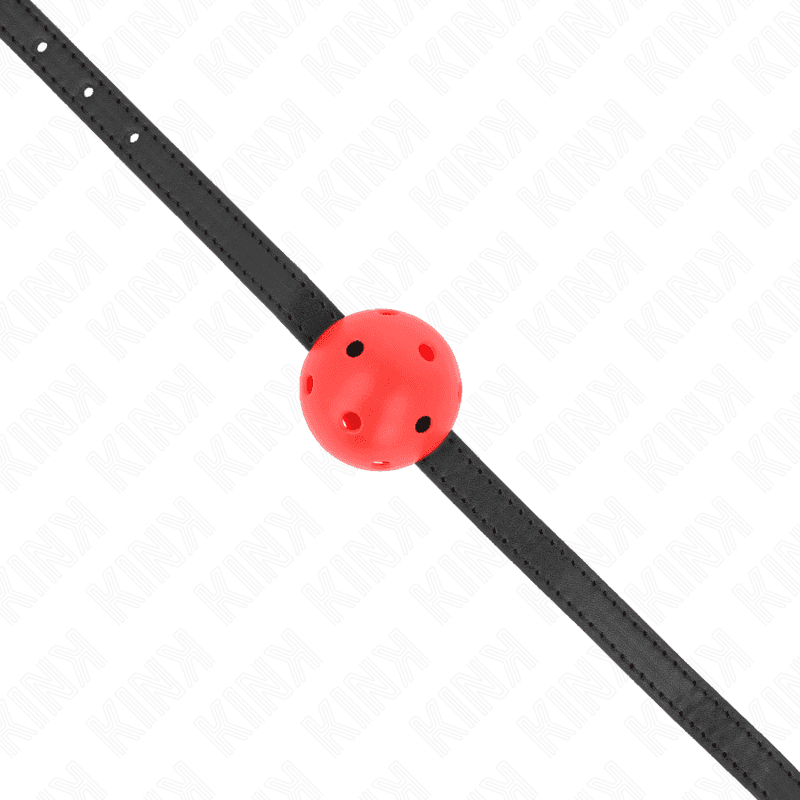 KINK - SIMPLICITY RED BREATHABLE 4.5 CM BALL GAG 62 x 1.5 CM thumb 4