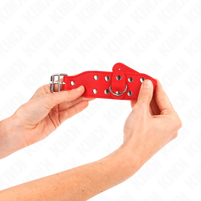 KINK - WRISTBANDS WITH DOUBLE LINE OF ADJUSTABLE STUDS RED thumb 4