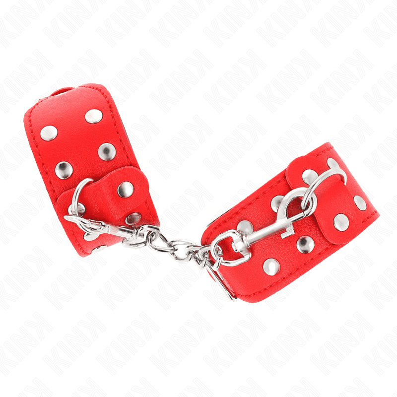 KINK - WRISTBANDS WITH DOUBLE LINE OF ADJUSTABLE STUDS RED thumb 2