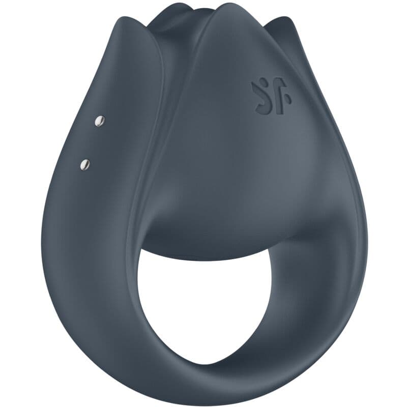 SATISFYER - PERFECT PAIR 2 MULTIVIBRATOR 2 IN 1 PENIS RING AND FINGER STIMULATOR GREY thumb 3