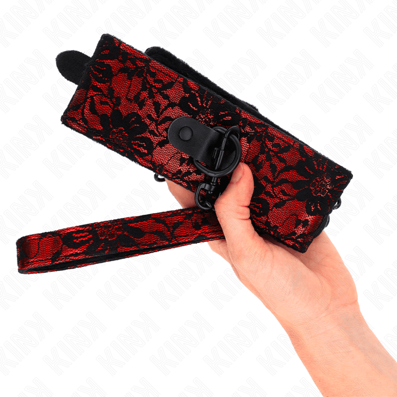 KINK - LACE NECKLACE WITH BELT WITH REAL LEATHER BELT 105 CM / 44 X 5.5 CM thumb 4