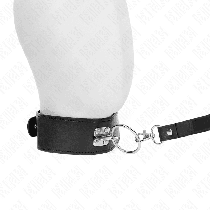 KINK - STUDDED LEASH 116 CM COLLAR WITH LEATHERETTE STRAP 50 X 5 CM thumb 2
