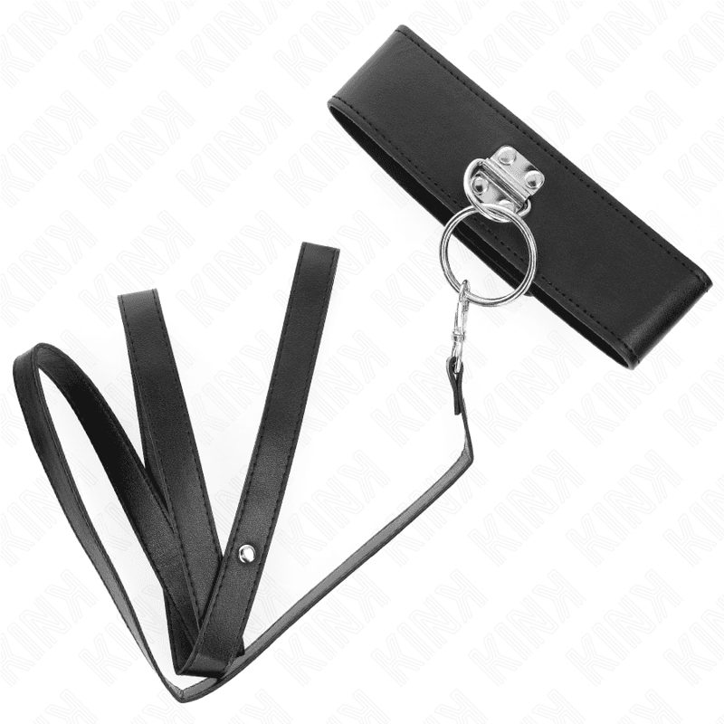 KINK - STUDDED LEASH 116 CM COLLAR WITH LEATHERETTE STRAP 50 X 5 CM thumb 4