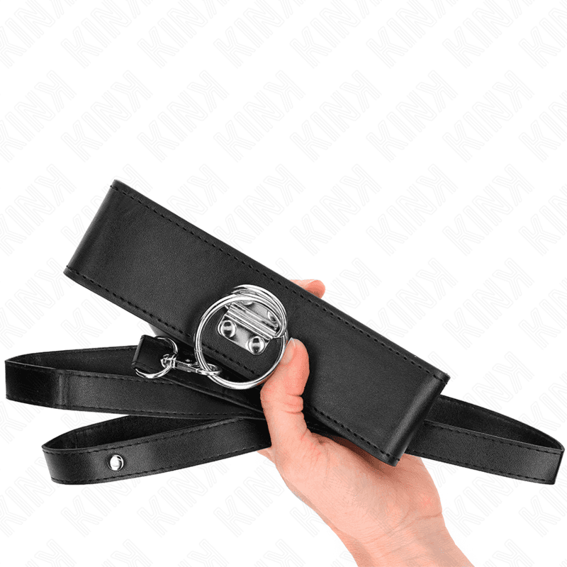 KINK - STUDDED LEASH 116 CM COLLAR WITH LEATHERETTE STRAP 50 X 5 CM thumb 5