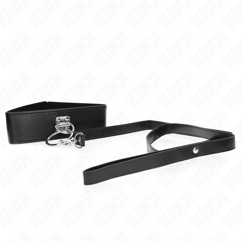 KINK - STUDDED LEASH 116 CM COLLAR WITH LEATHERETTE STRAP 50 X 5 CM thumb 3