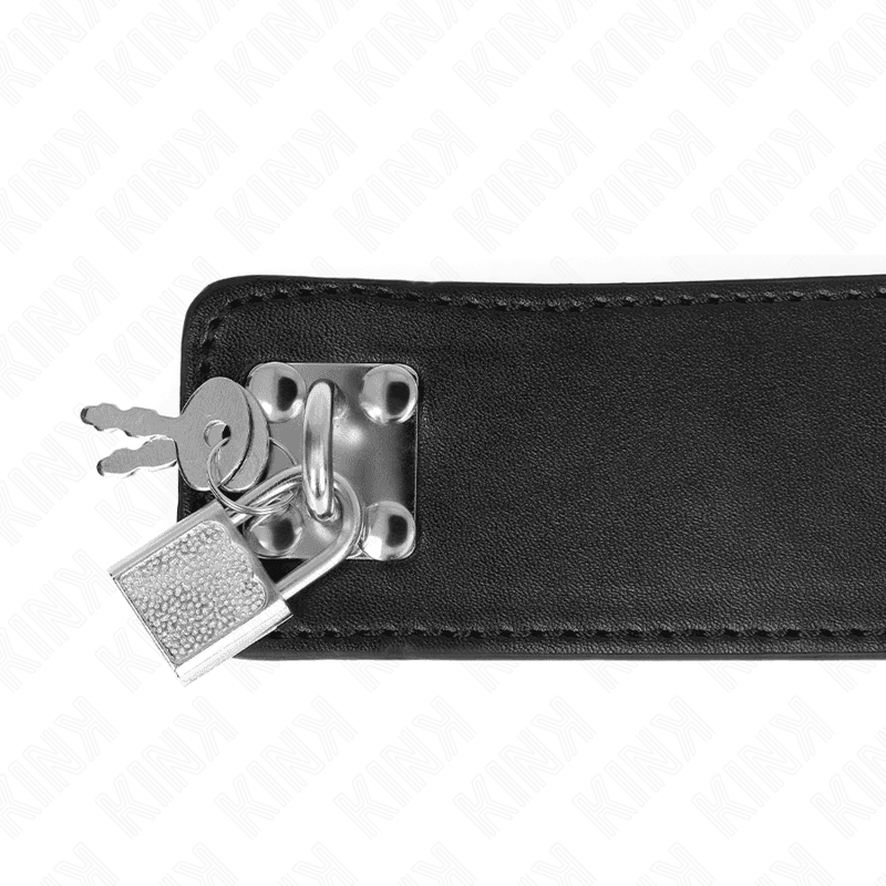 KINK - NECKLACE WITH BELT 65 CM WITH WIDE BLACK STRAP ADJUSTABLE 33.5-41 CM X 5 CM thumb 6