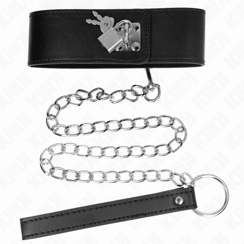 KINK - NECKLACE WITH BELT 65 CM WITH WIDE BLACK STRAP ADJUSTABLE 33.5-41 CM X 5 CM thumb 4