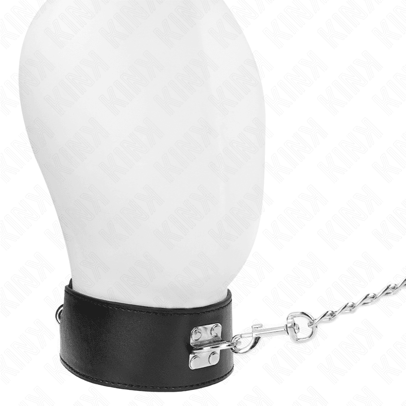 KINK - NECKLACE WITH BELT 65 CM WITH WIDE BLACK STRAP ADJUSTABLE 33.5-41 CM X 5 CM thumb 2