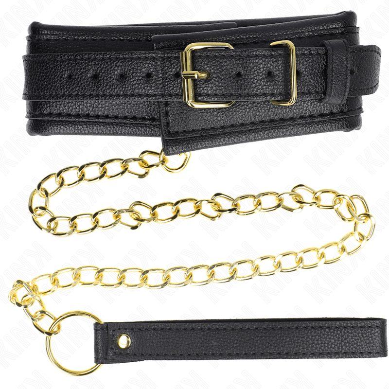 KINK - NECKLACE WITH SPONGE IMITATION LEATHER STRAP MODEL 1 ADJUSTABLE 37-54 CM X 3 CM thumb 3