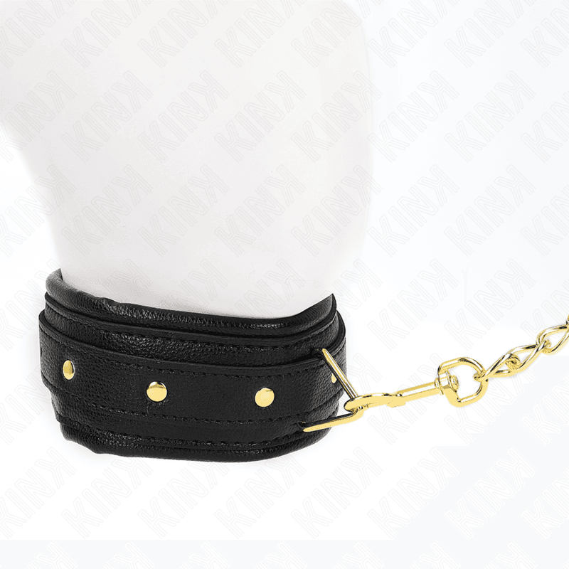 KINK - NECKLACE WITH SPONGE IMITATION LEATHER STRAP MODEL 1 ADJUSTABLE 37-54 CM X 3 CM thumb 4