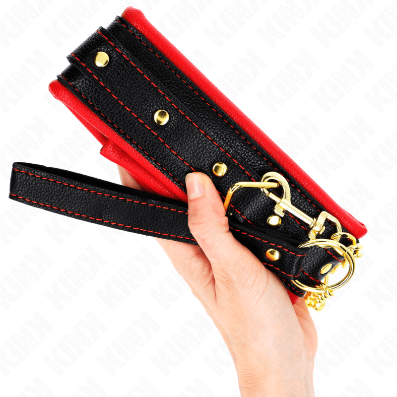 KINK - NECKLACE WITH SPONGE IMITATION LEATHER STRAP MODEL 2 ADJUSTABLE 37-54 CM X 3 CM thumb 5