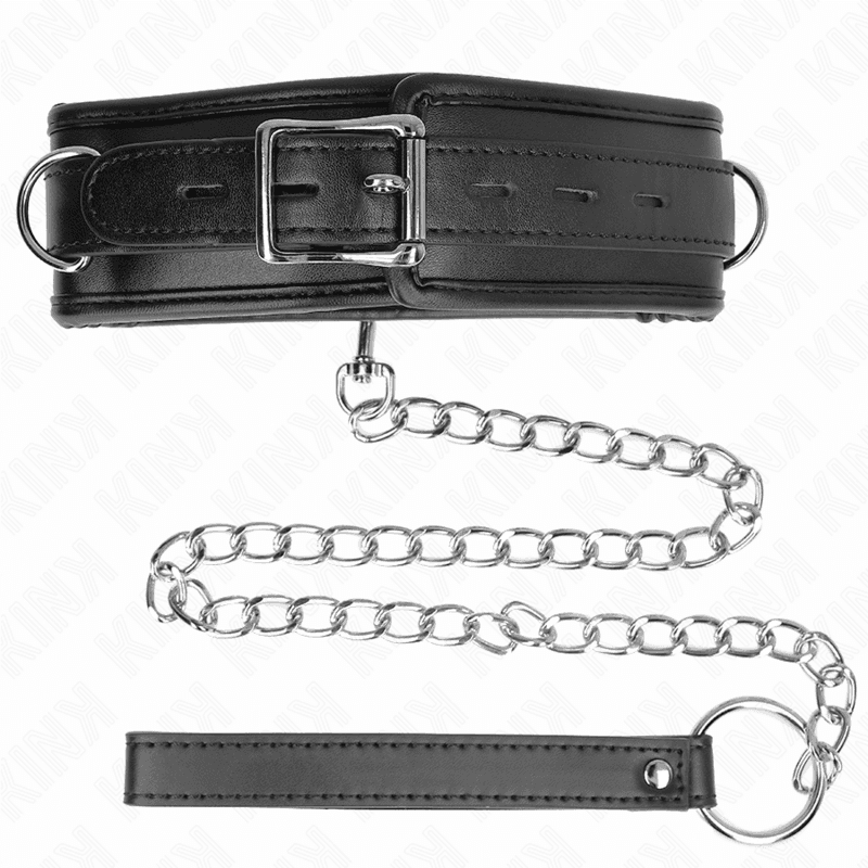 KINK - NECKLACE WITH SPONGE IMITATION LEATHER STRAP MODEL 3 ADJUSTABLE 37-54 CM X 3 CM thumb 4