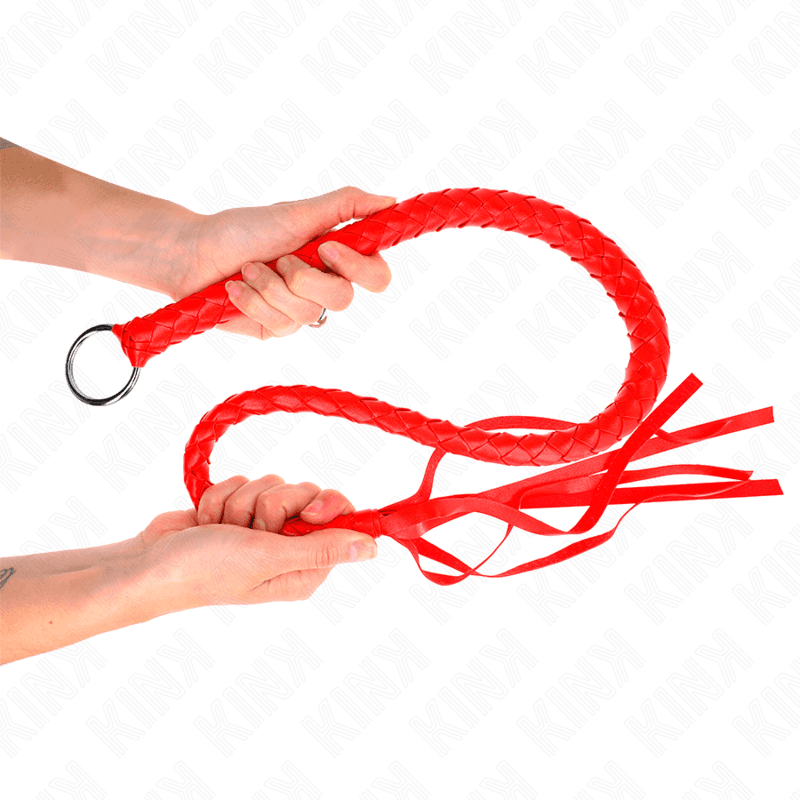 KINK - SNAKE WHIP WITH RED HAND RING 65 CM thumb 3