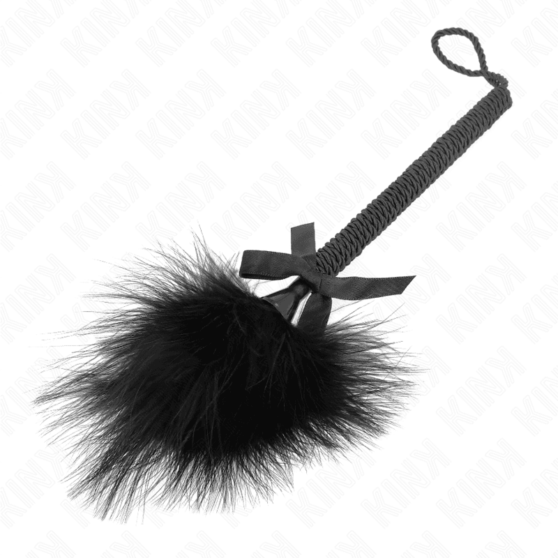 KINK - NYLON ROPE WAND WITH TICKLE FEATHERS AND BLACK BOW 25 CM thumb 5