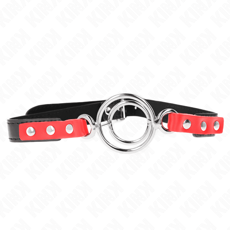 KINK - GAG WITH MULTIPLE O-RINGS 4 / 4.8 CM RED 38 X 56 CM thumb 2